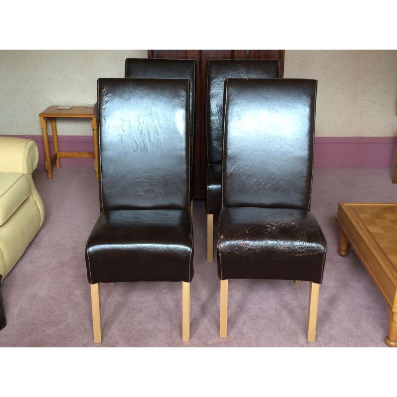 Leather dining chairs for covering