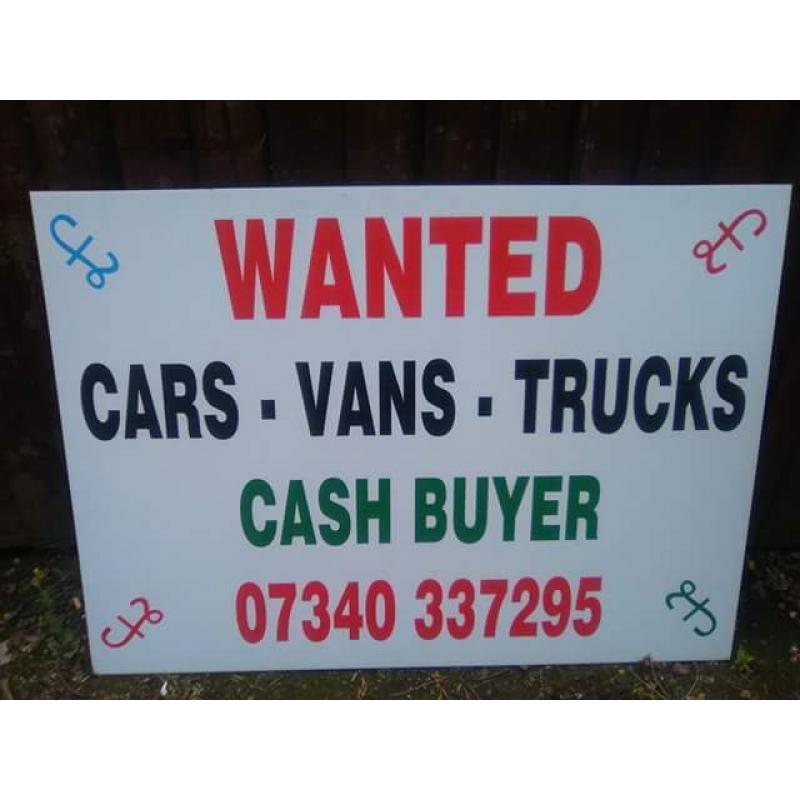 wanted cars vans trucks 4x4 mpvs caravans campers motorcycles quads diggers dumpers forklifts scrap