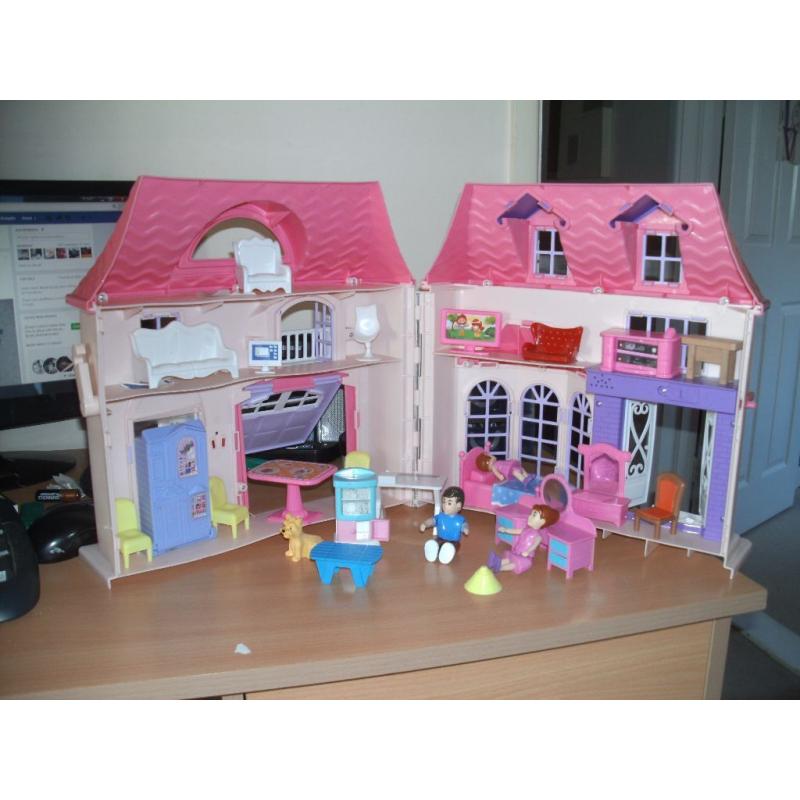 gorgeous pink dolls house