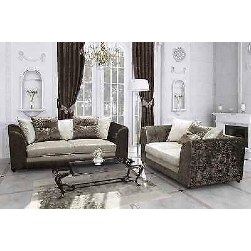 Brand new crushed velvet sofas