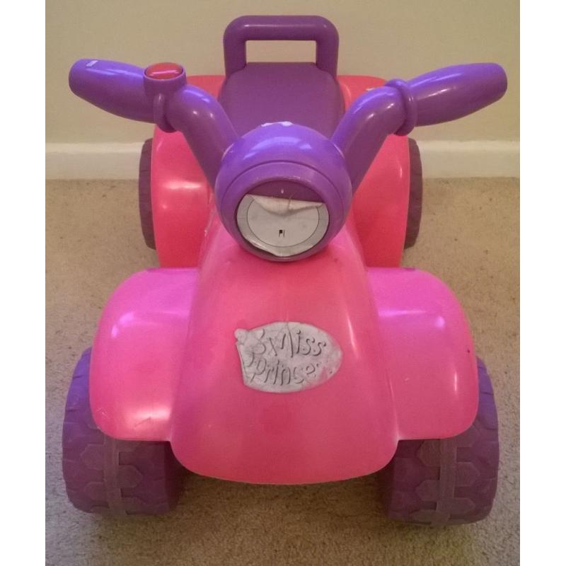 Miss Princess Ride on mini quad bike : Pink/Purple