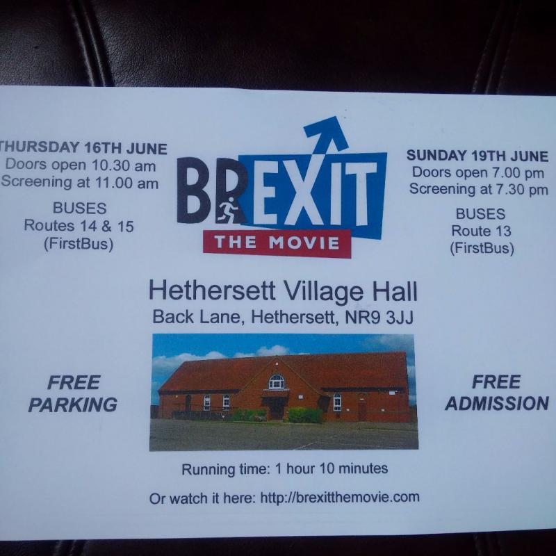 Brexit The Movie Screenings & Collection for Balls To Cancer