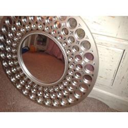 large wall mounted mirror silver coloured new large mirror