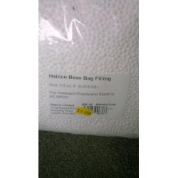Bean Bag Filling- Habico, size 3 x 0.5 cu.ft- Fire Retardant polystyrene beads -BUYER COLLECTS