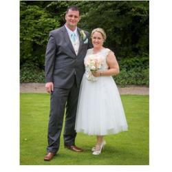 Anna Sorrano tea length wedding dress 16-18