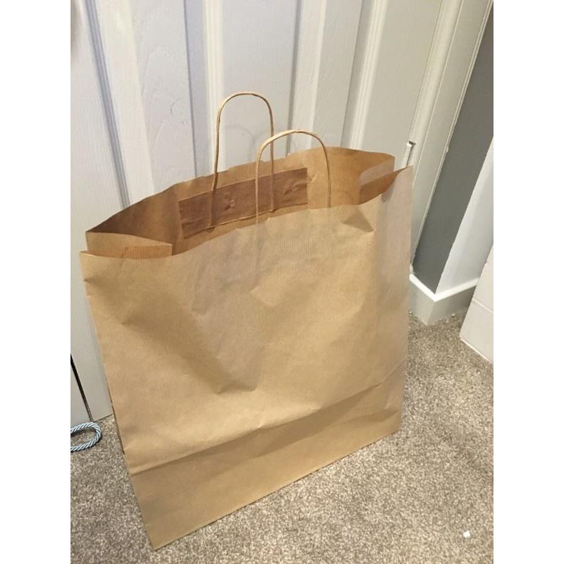 54 large brown paper bags