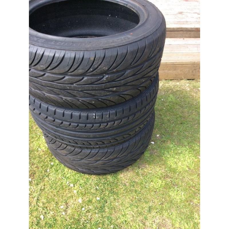 3 X tyres 245/45/17 with good tread