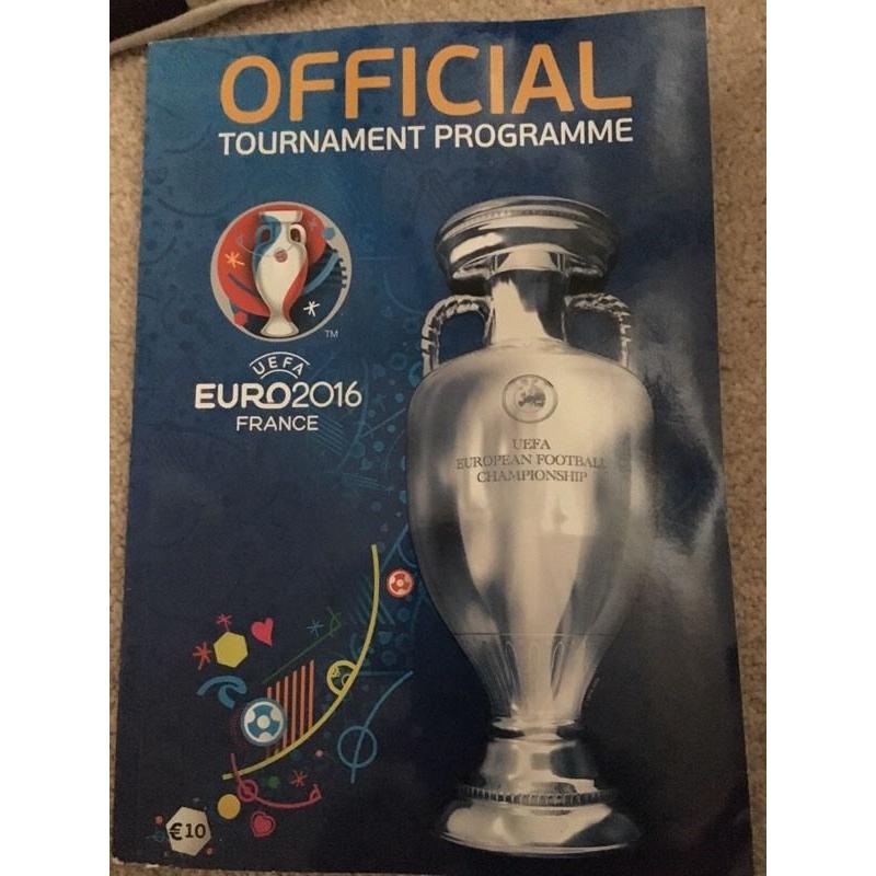 Euro 2016 match programme France tournament programme