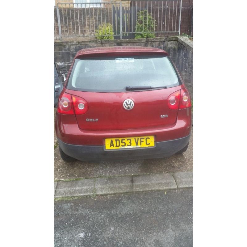 vw golf 53 plate 1.6 spares/repairs