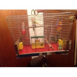 Budgie cage with lots of accessories