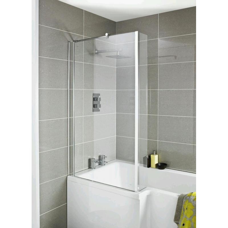 Better Bathrooms NSBS2 Quattro L shaped Bath Shower Screen