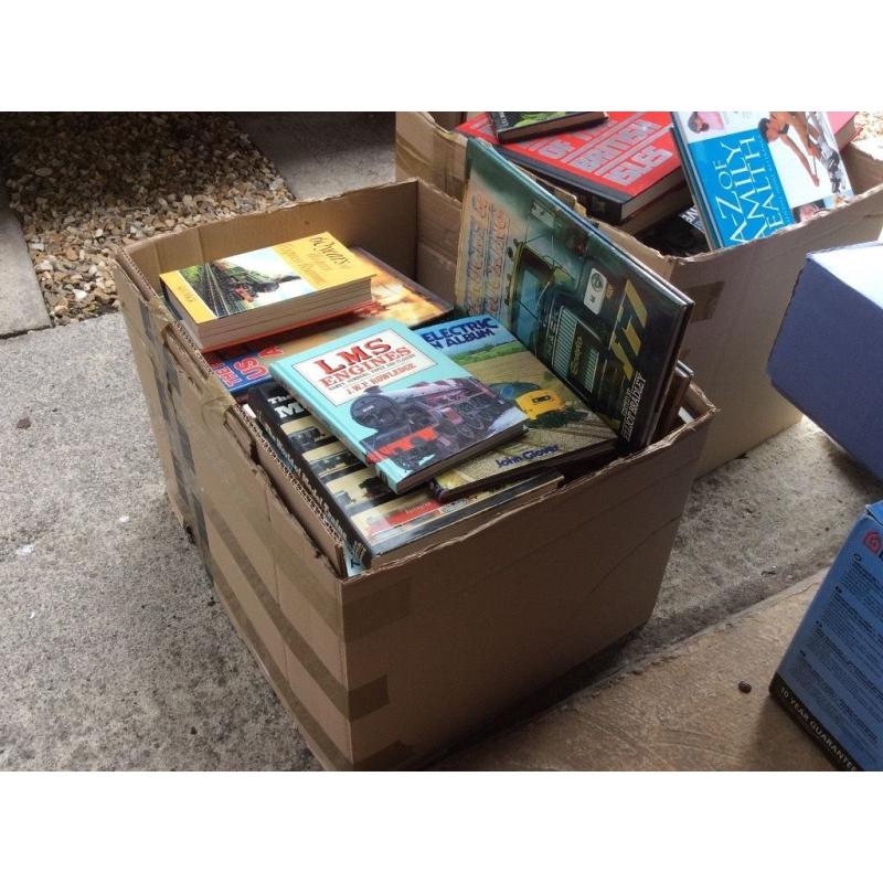 Job lot Books Non fiction, hardbacks ideal car boot sale various subjects, trains plane cars other