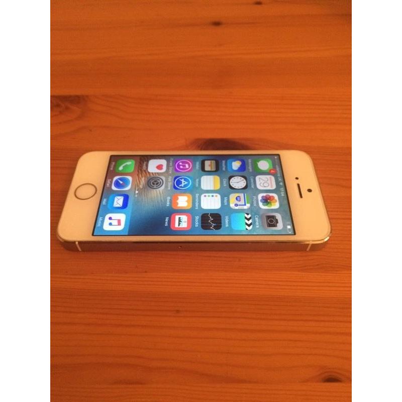 White/ gold iPhone 5s (Vodafone, free delivery, more phones available)