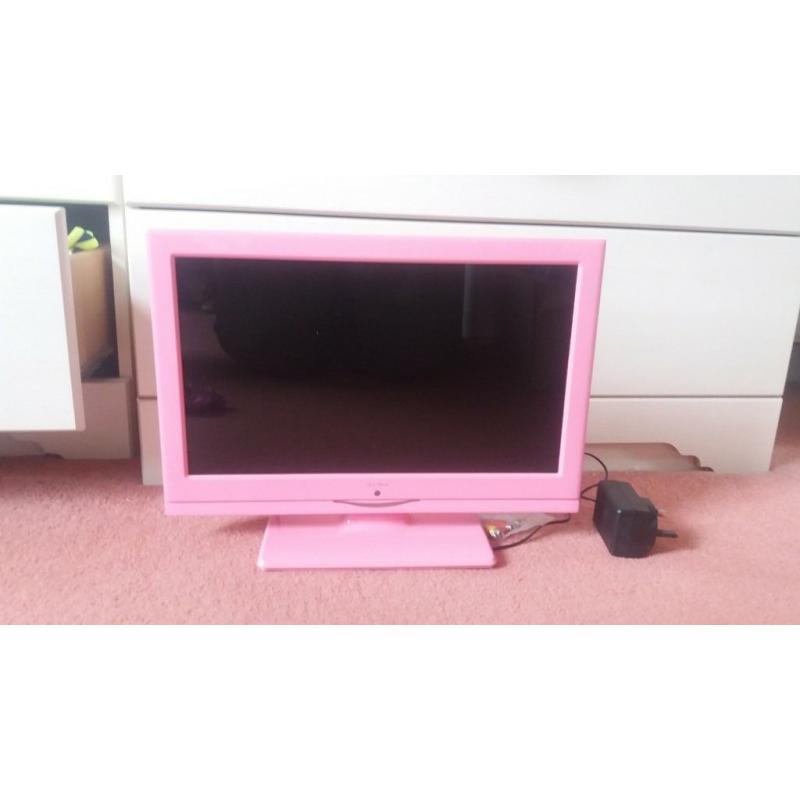Pink Alba 16" flat screen tv and dvd player
