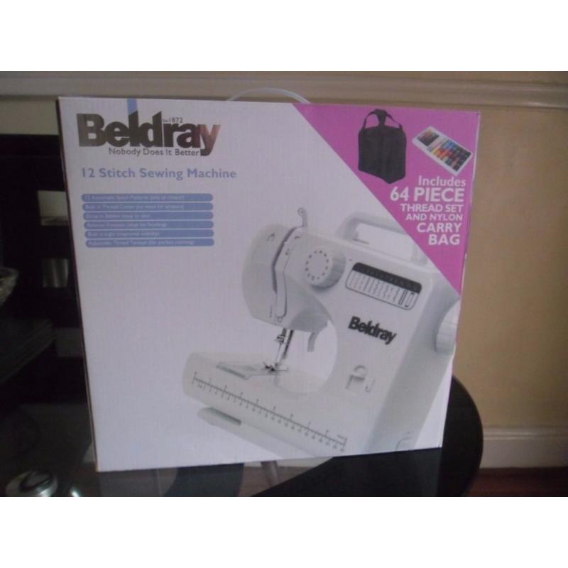Beldray 12 stitch sewing machine brand new for sale.
