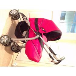 Silvercross 3d pram system -red- good condition from non smoking home