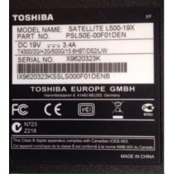 Toshiba L500-19x for spares (not working)