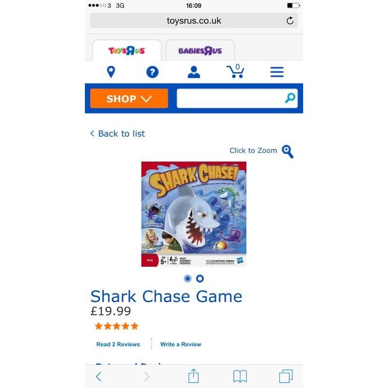 Brand new in box shark chase game