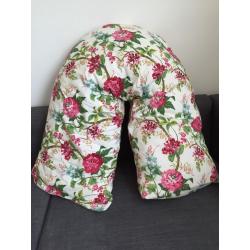 Large breastfeeding v cushion with floral cover