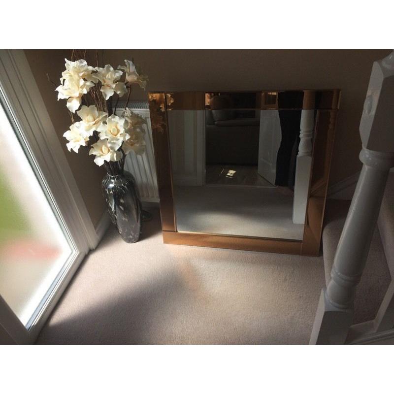 Large hold framed square mirror