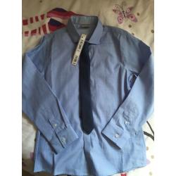 Boys Blue Shirt and Tie