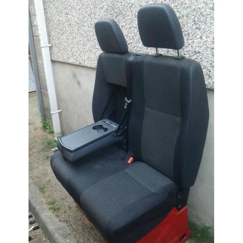 Mercedes sprinter vw crafter double front passenger bench seat including base twin seat