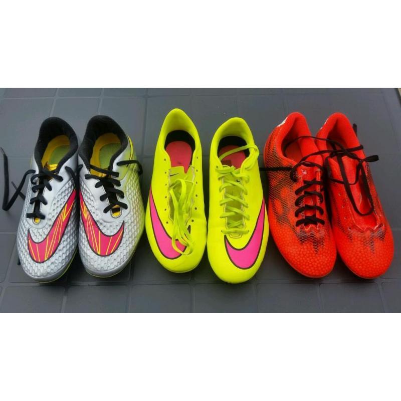 3 pairs of football boots