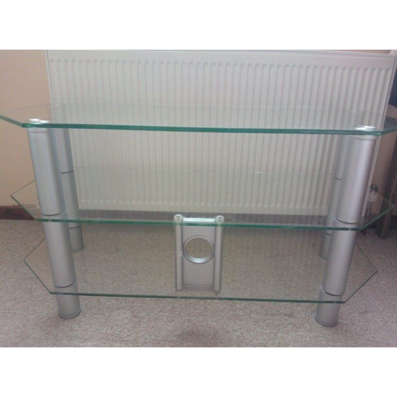 Clear Glass TV Stand Corner Unit Suitable for Plasma LED LCD TVs 30 32 36 ?37