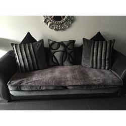 Sofa , swivel black leather chair , chair only one owner