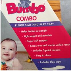 Bumbo floor seat with play tray - aqua