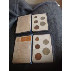 Two wallet collection britains first decimal coins