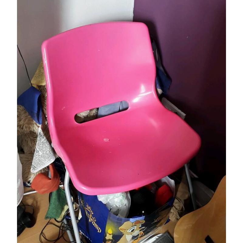 Pink ikea chair