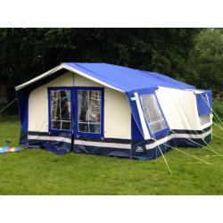 Sunncamp 400 se trailer tent camper with large storage box, detaching kitchen and accessories