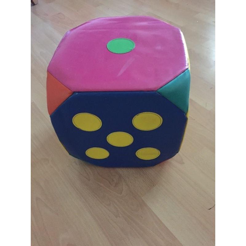 Large PVC soft play dice 30cm X 30cm preschool / nursery