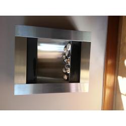 stainless steel pebble effect electric fire