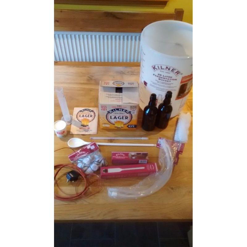 Kilner brewing equipment including lager kit and bottles