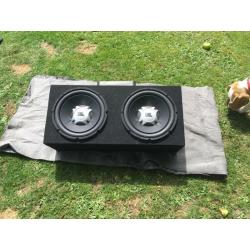 JBL Twin subwoofer and amplifier