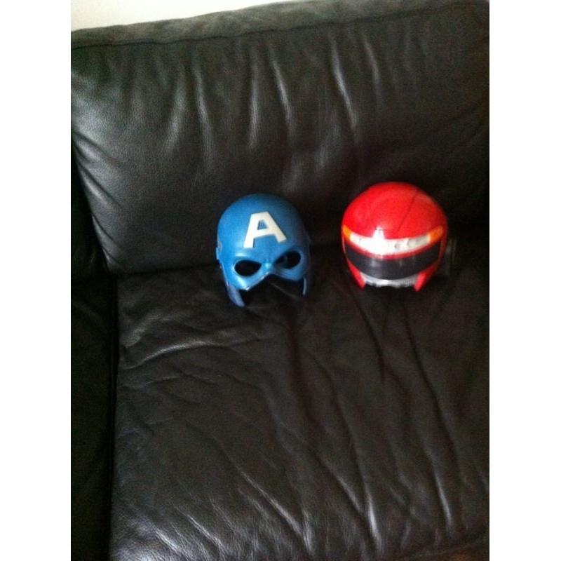 Captain America Hard Style Mask and Power Ranger Operation Over-Drive Mask