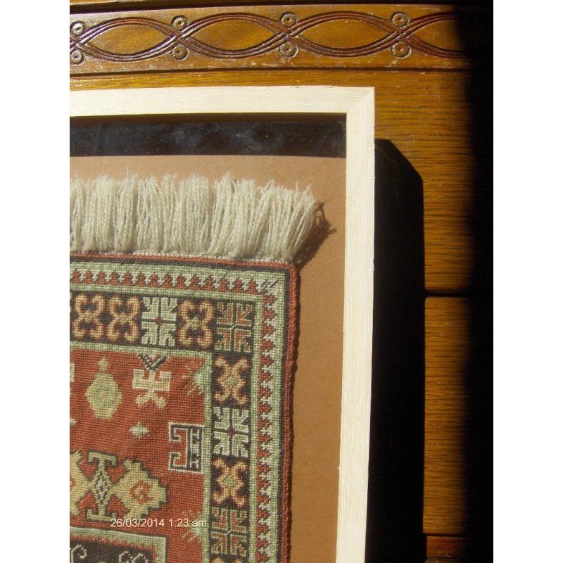 small antique rug persian wall rug in frame
