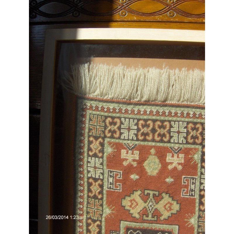 small antique rug persian wall rug in frame
