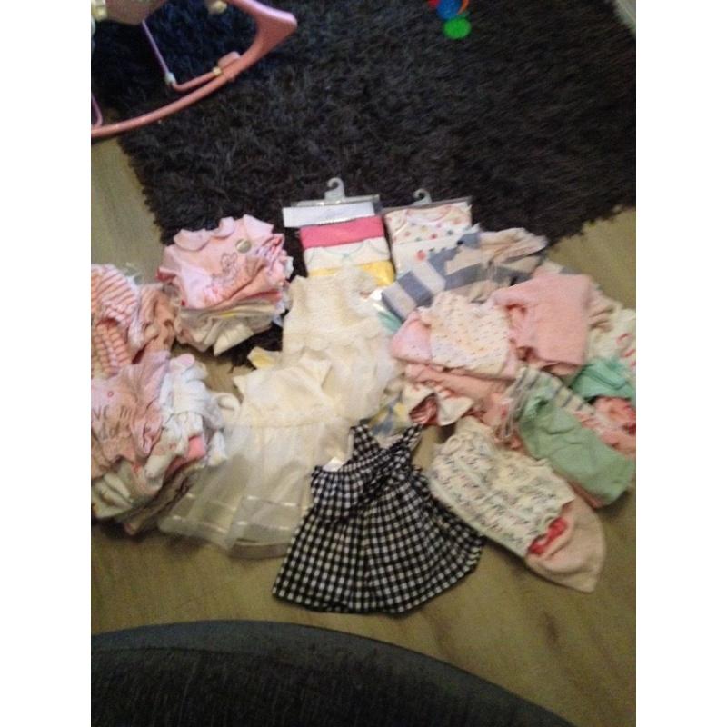 Baby girls bundle newborn up to a month 80 items