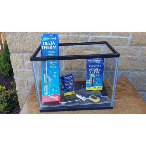 Fish tank, heater, filter and accessories