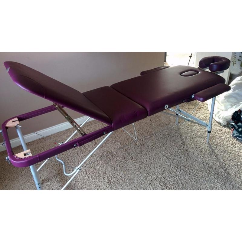 Foldable massage table with carry case
