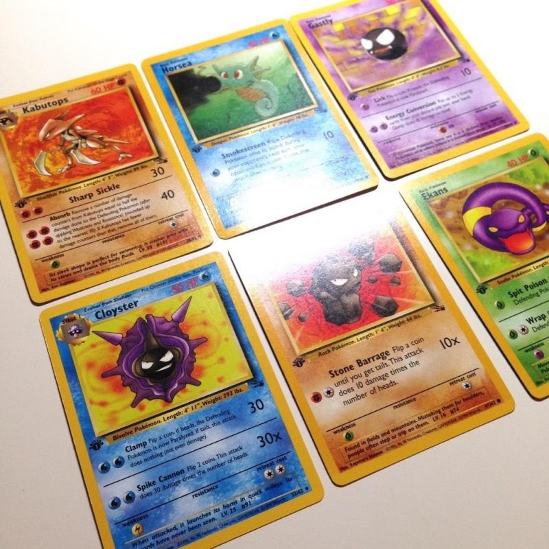 POKEMON 1st Edition Fossil Cards