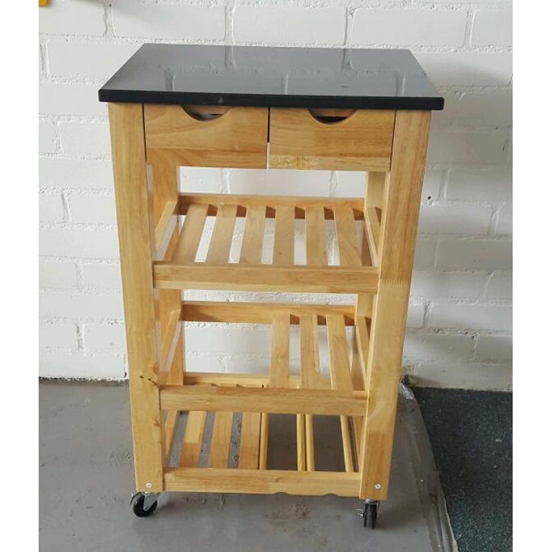 Marble top kitchen trolley - few marks on the top