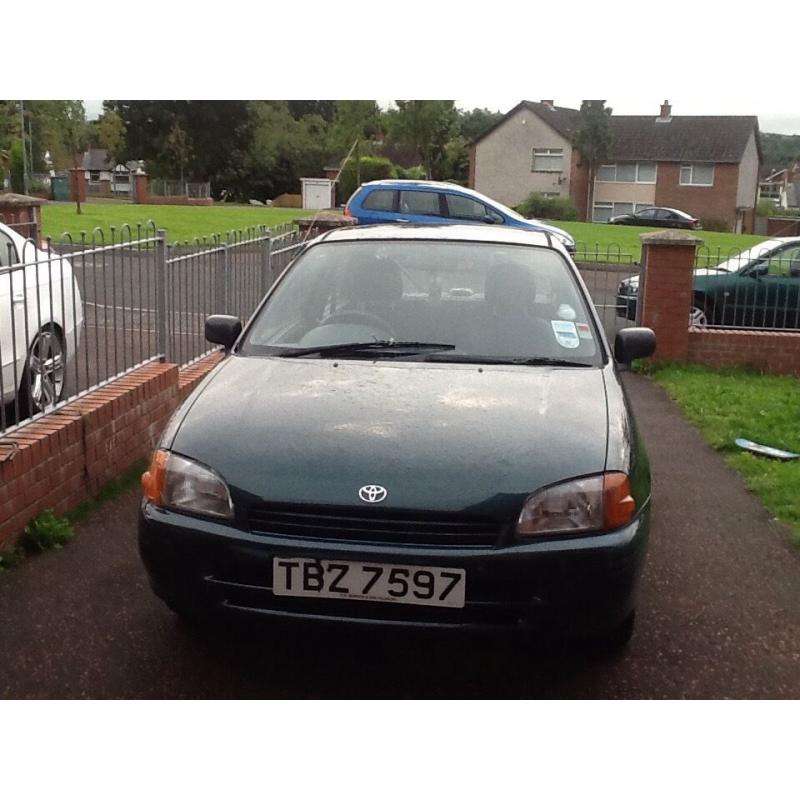 Toyota starlet 1998 sold as seen m.o.t until 10th September 16