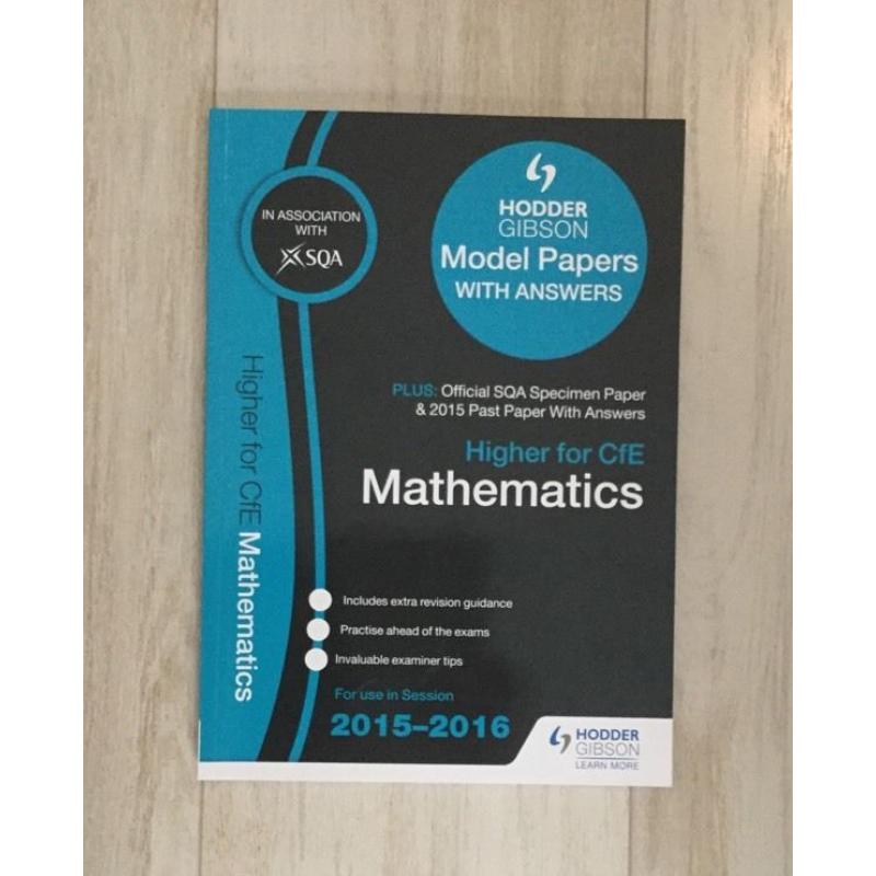 Higher for CfE Maths Hodder Gibson Practice Papers With Answers - EXCELLENT CONDITION