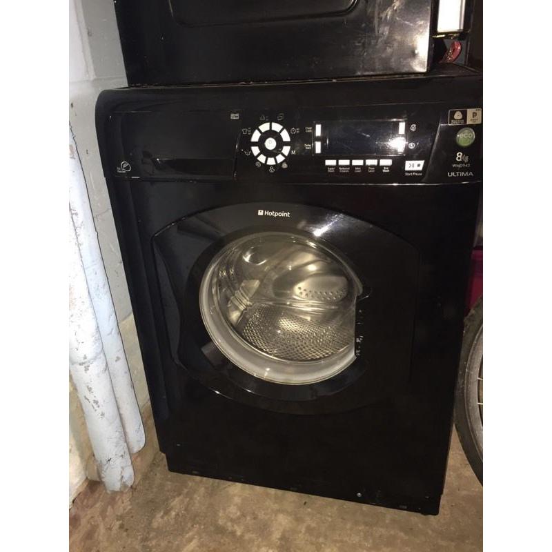 Black 8kg hotpoint washing machine