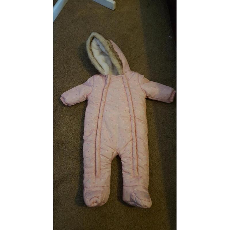 Baby girls snow suits