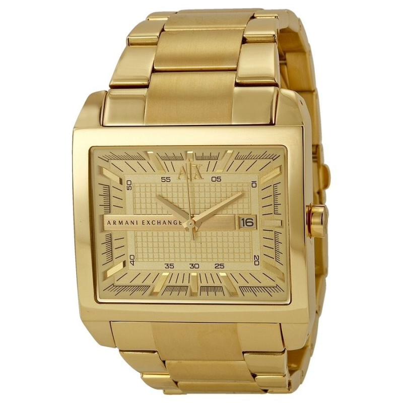 Gold Armani watch